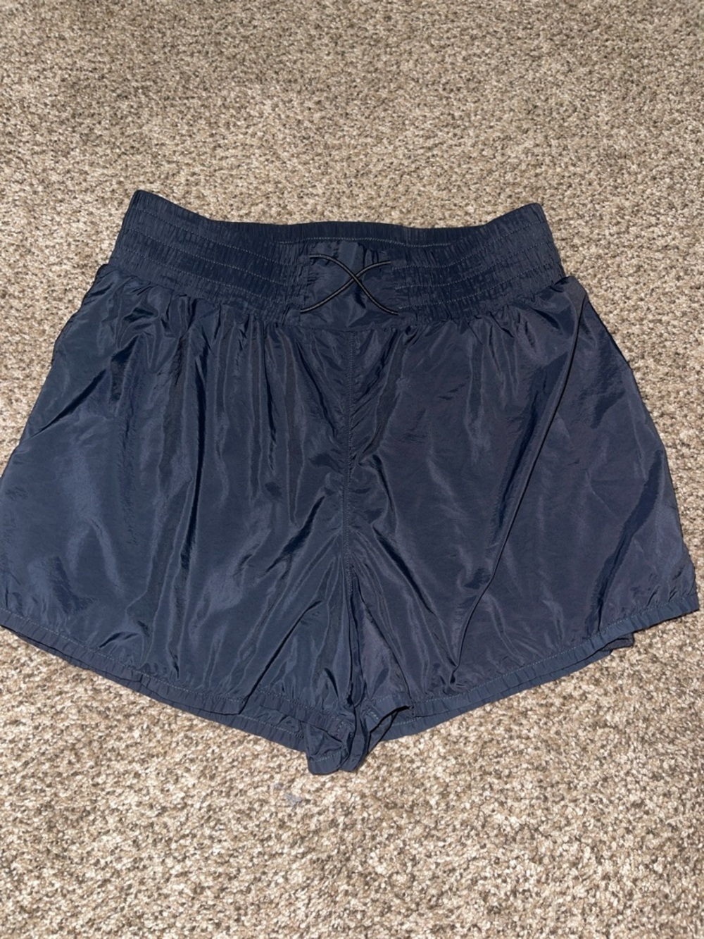 Mondetta Women's Navy Blue Athletic Shorts with Drawcord